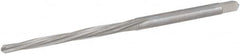Hertel - #3/0 Pin, 0.1302" Diam, 0.1029" Small End, 9/64" Diam Straight Shank, 1-5/16" Flute, Taper Pin Reamer - Benchmark Tooling