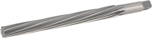 Hertel - #10 Pin, 0.7216" Diam, 0.5799" Small End, 5/8" Diam Straight Shank, 6-13/16" Flute, Taper Pin Reamer - Benchmark Tooling