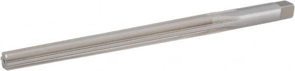 Hertel - #9 Pin, 0.6066" Diam, 0.4805" Small End, 9/16" Diam Straight Shank, 6-1/16" Flute, Taper Pin Reamer - Benchmark Tooling