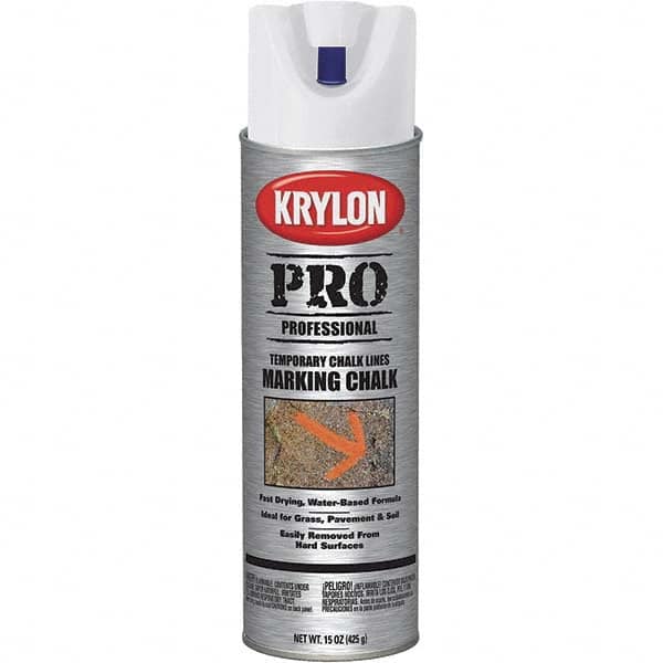 Krylon - 15 fl oz White Marking Chalk - Solvent Base Formula - Benchmark Tooling