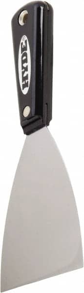 Hyde Tools - Flexible High Carbon Steel 1-Edge Scraper - 3-1/2" Blade Width, Nylon Handle - Benchmark Tooling