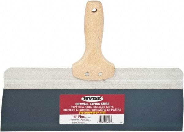 Hyde Tools - 14" Wide Flexible Blade Steel Joint Knife - Flexible, Hardwood Handle - Benchmark Tooling