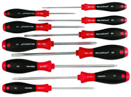 10 Piece - SoftFinish® Cushion Grip Screwdriver Set - #30290 - Includes: Slotted 3.0 - 6.5; Phillips #0 -2 and Square #1 - 3 - Benchmark Tooling