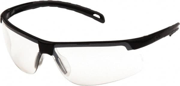 PYRAMEX - Photochromic Lenses, Framed Safety Glasses - Scratch Resistant, Black Polycarbonate Frame, Size Universal, Wrap Around - Benchmark Tooling