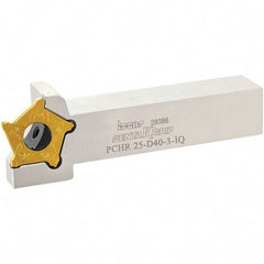 Iscar - External Thread, 0.7874" Max Depth of Cut, 3mm Min Groove Width, 135mm OAL, Right Hand Indexable Grooving Cutoff Toolholder - 32mm Shank Height x 32mm Shank Width, PENTA D Insert Style, PCH Toolholder Style, Series PentaCut - Benchmark Tooling