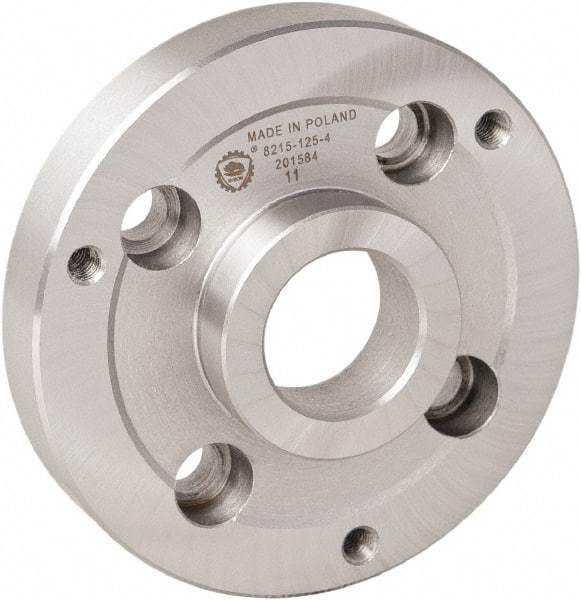 Bison - Adapter Back Plate for 6" Diam Bison Set-Tru Lathe Chucks - A1/A2-6 Mount, 42mm Through Hole Diam - Benchmark Tooling