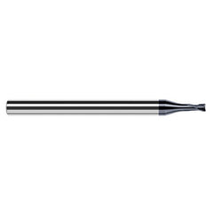 End Mills for Hardened Steels - Finishers - 0.3750″ (3/8″) Cutter Diameter × 0.0300″ Radius × 0.3000″ Length of Cut × 1.1250″ (1-1/8″) Reach Carbide Corner Radius End Mill for Hard Milling, 4 Flutes, AlTiN Nano Coated - Exact Industrial Supply