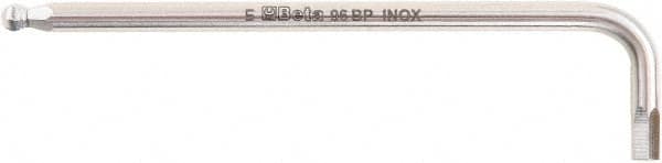 Beta - 4mm Hex, Long Arm, Ball End Hex Key - 4-1/4" OAL, Stainless Steel, Metric System of Measurement - Benchmark Tooling