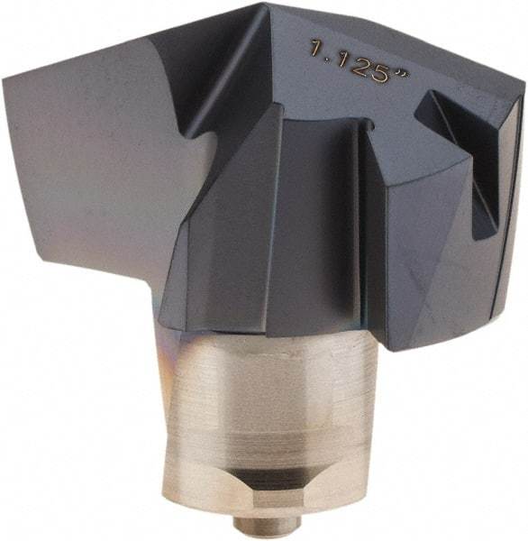 Iscar - Series ICP, 28.58mm Diam Grade IC908 140° Replaceable Drill Tip - Carbide, TiAlN Finish, 28 Seat Size - Benchmark Tooling