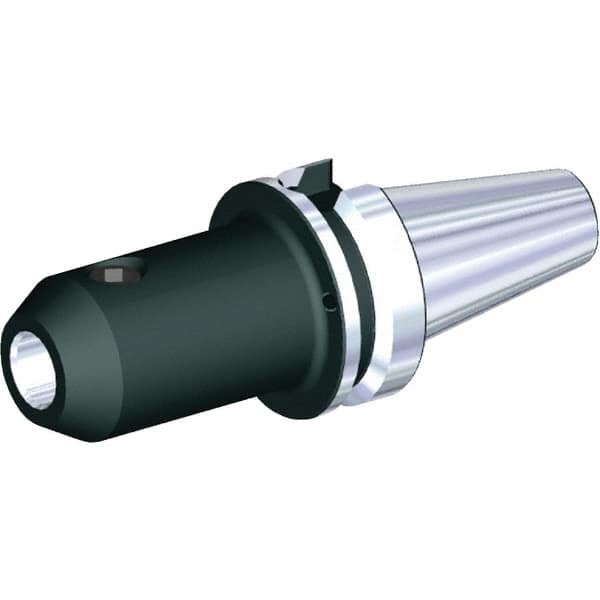 Kennametal - BTKV40 Taper Shank 1" Hole End Mill Holder/Adapter - 2" Nose Diam, 4" Projection, Through-Spindle & DIN Flange Coolant - Exact Industrial Supply