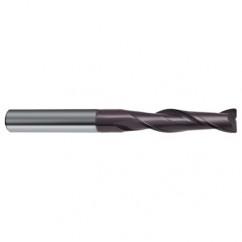 1/2 Dia. x 4-1/2 Overall Length 2-Flute Square End Solid Carbide SE End Mill-Round Shank-Center Cut-Firex - Benchmark Tooling