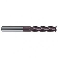 1/2 Dia. x 6 Overall Length 4-Flute Square End Solid Carbide SE End Mill-Round Shank-Center Cut-Firex - Benchmark Tooling