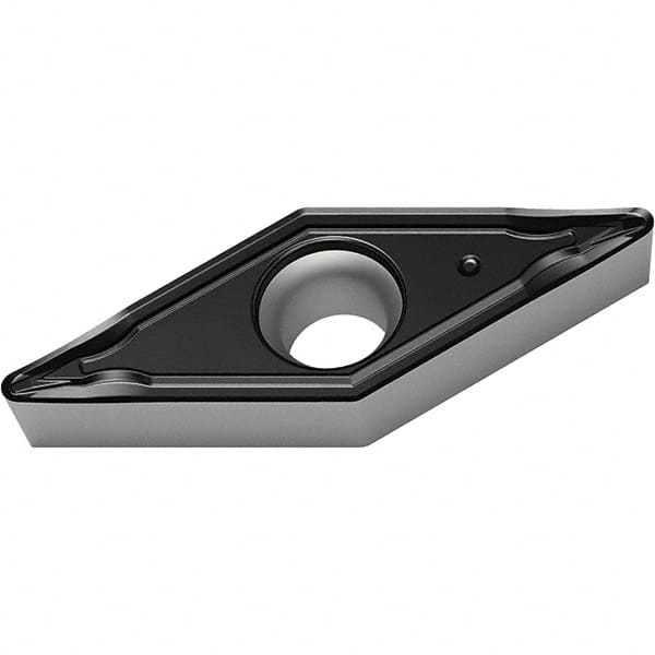 Walter - VCMT FM4 Grade WSM10S Turning Insert - TiAlN+Al2O3+(Al) Finish, 35° Rhombic, 6.35mm Inscr Circle, 3.18mm Thick, 0.4mm Corner Radius - Benchmark Tooling