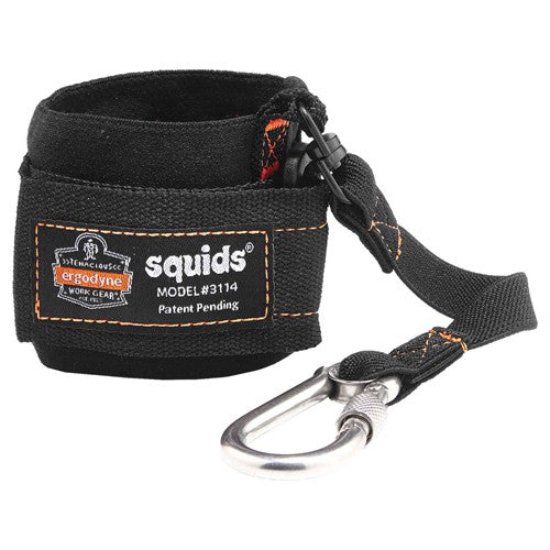 3114 Black Pull-On Wrist Lanyard With Carabiner-3Lbs - Benchmark Tooling