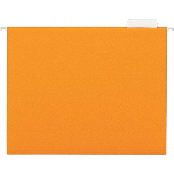 UNIVERSAL - 9-1/2x11-3/4", Letter Size, Orange, Hanging File Folder - 11 Point Stock, 1/5 Tab Cut Location - Benchmark Tooling