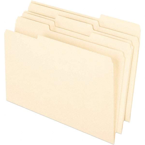 Pendaflex - 14-5/8 x 9-1/2", Legal, Manila, File Folders with Top Tab - 11 Point Stock, Assorted Tab Cut Location - Benchmark Tooling