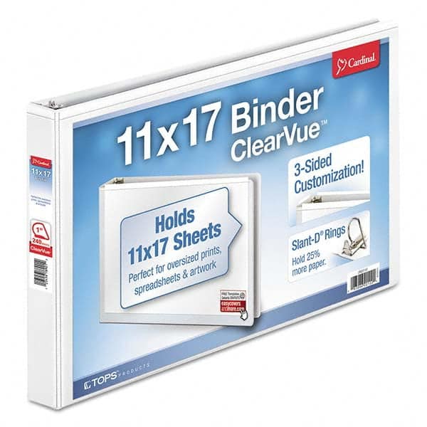 Cardinal - Ring Binders Binder Type: View Capacity: 1" - Benchmark Tooling