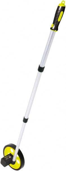 Komelon - 10,000' Counter Limit, 10,000' OAL, High-Visibility Yellow & Black Measuring Wheel - 0.01" Accuracy per 100", Measures in Ft/In - Benchmark Tooling