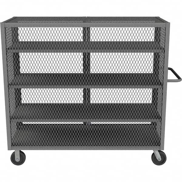 Durham - 2,000 Lb Capacity 4-Shelf Security Mesh Truck - Benchmark Tooling