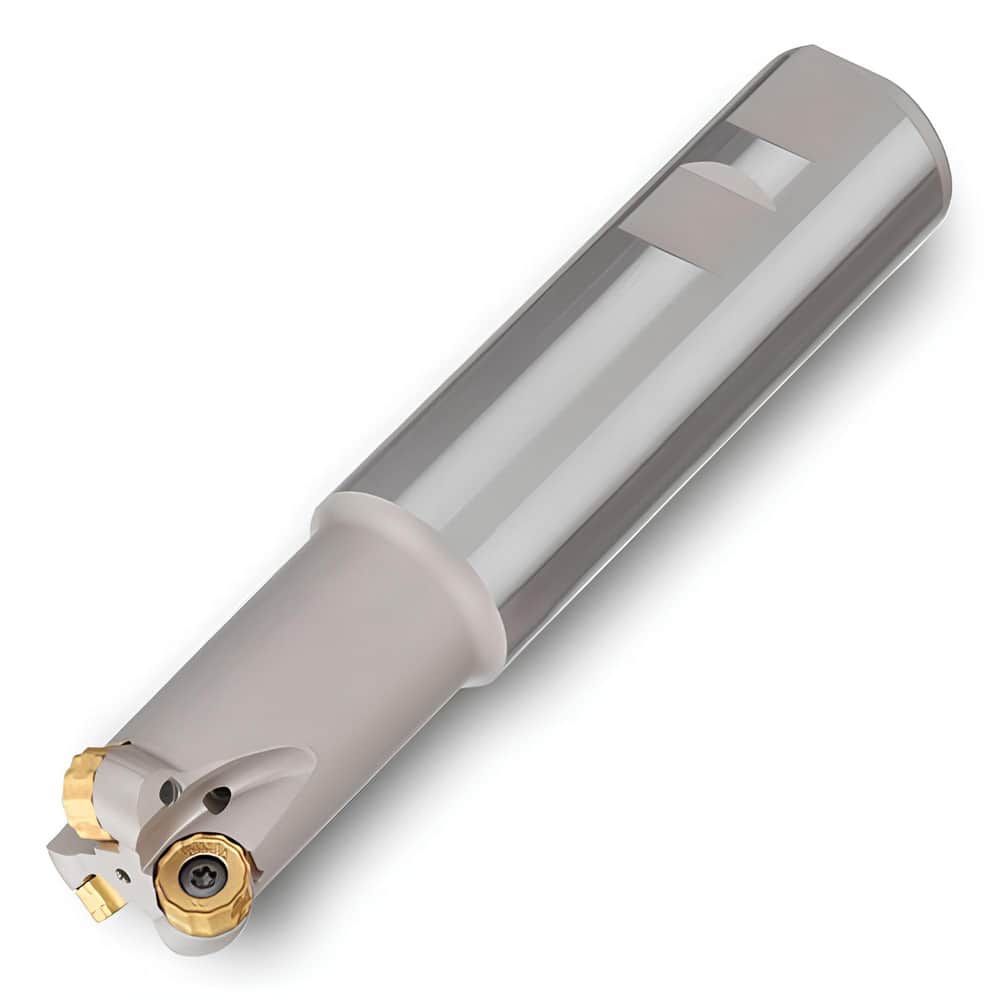 Indexable Copy End Mills; Maximum Depth Of Cut: 0.2360 in; Shank Type: Weldon; Toolholder Style: 1DE1H; Shank Diameter (Inch): 1.2500; Shank Diameter (mm): 1.2500; Maximum Ramping Angle: 1.3 ™; Compatible Insert Style: RNLU; Compatible Insert Size Code: