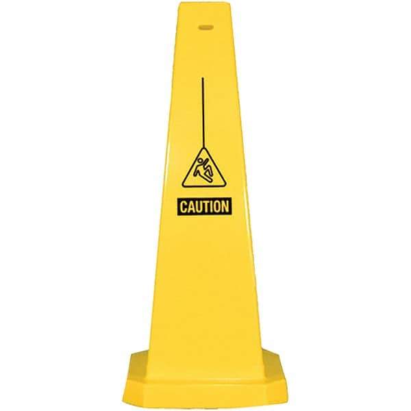 PRO-SAFE - Cone & A Frame Floor Signs Shape: Cone Type: Restroom, Janitorial & Housekeeping - Benchmark Tooling