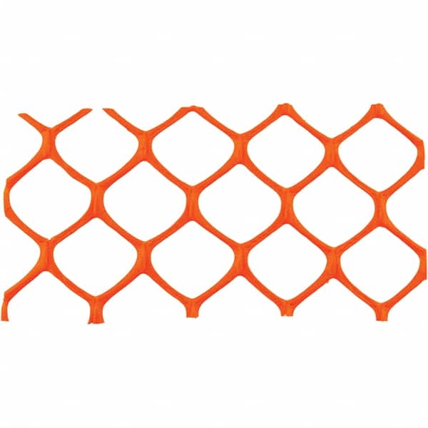 PRO-SAFE - 50' Long x 4' High, Orange Reusable Safety Fence - Benchmark Tooling