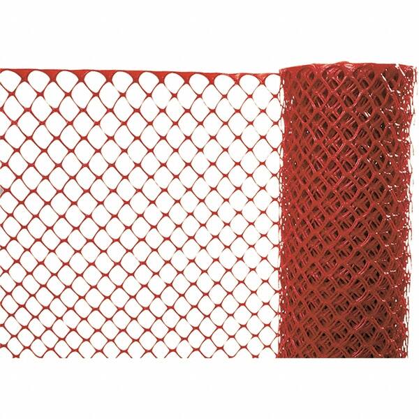 PRO-SAFE - 100' Long x 4' High, Orange Reusable Safety Fence - Benchmark Tooling