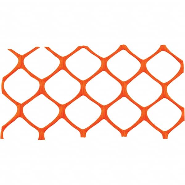 PRO-SAFE - 50' Long x 5' High, Orange Reusable Safety Fence - Benchmark Tooling
