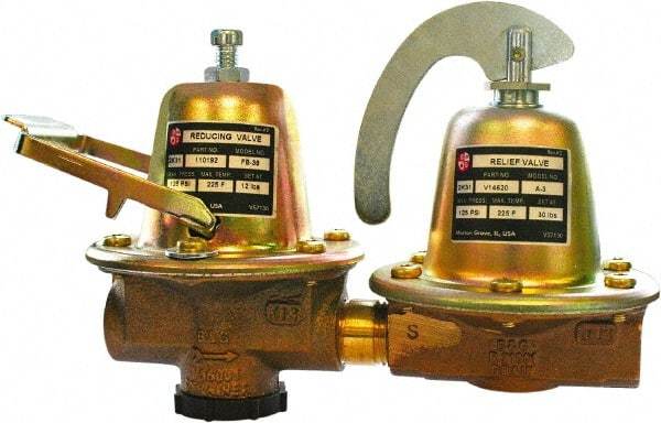 Bell & Gossett - 1/2" Inlet, 1/2" Outlet, FNPT, Dual Control Regulator Relief Valve - 125 Max psi, Lead Free Brass - Benchmark Tooling