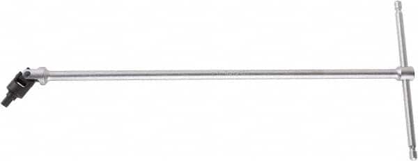 Beta - 3.5mm Hex, Sliding T-Handle, Swivel Hex Key - 15-1/2" OAL, Steel, Metric System of Measurement - Benchmark Tooling