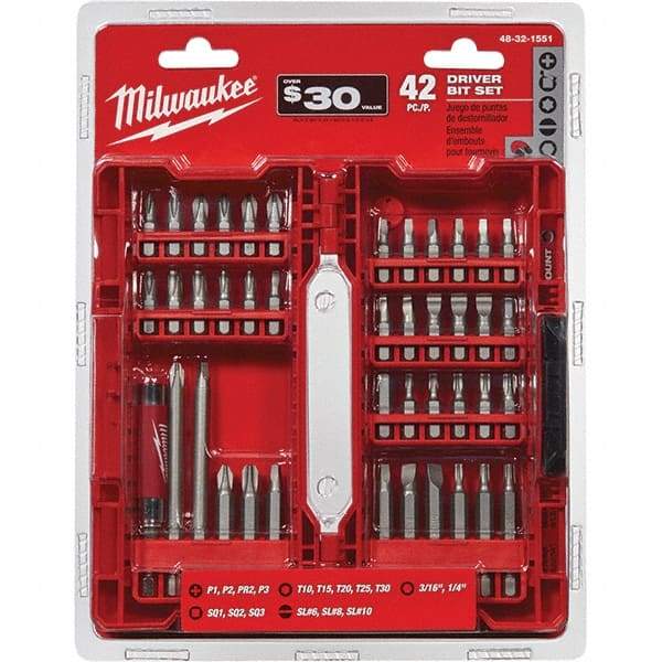 Milwaukee Tool - Power & Impact Screwdriver Bit Sets Point Type: Assorted Bit Type: Driver - Benchmark Tooling
