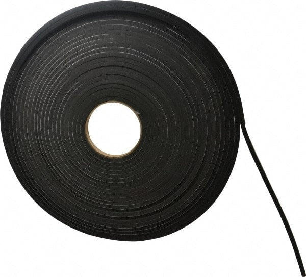 Made in USA - 50' x 1/2" x 1/4" Black Neoprene-Blend Spring Roll - Benchmark Tooling