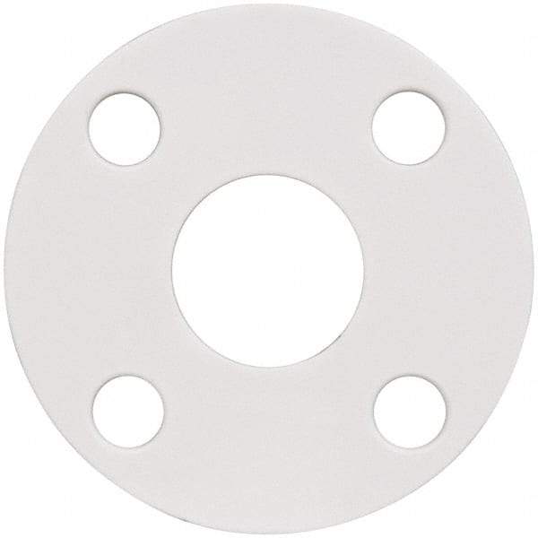 Made in USA - 1-1/4" Pipe, Flange Gasket - Gore-Tex GR, White, 1/16" Thick - Benchmark Tooling