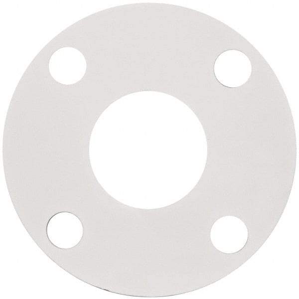 Made in USA - 2" Pipe, Flange Gasket - Gore-Tex GR, White, 1/16" Thick - Benchmark Tooling