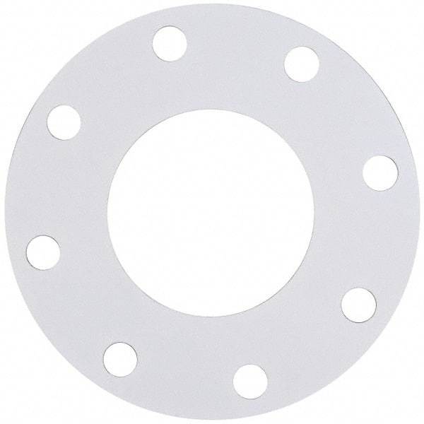 Made in USA - 4" Pipe, Flange Gasket - Gore-Tex GR, White, 1/16" Thick - Benchmark Tooling