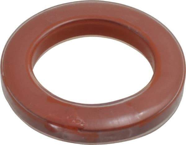 Made in USA - 7/8" ID x 1-3/8" OD Flange Gasket - PTFE, Red, 0.218" Thick - Benchmark Tooling