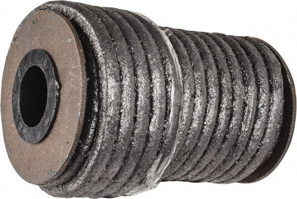 Made in USA - 1/4" x 29.4' Spool Length, Acrylic Fiber Graphite Yarn Compression Packing - 500° F Max, Dark Gray - Benchmark Tooling