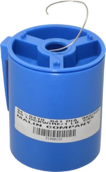 Value Collection - 18 Gage, 0.041 Inch Diameter x 221 Ft. Long, 302/304 Safety Lock Wire - 1 Lb. Shipping Weight - Benchmark Tooling