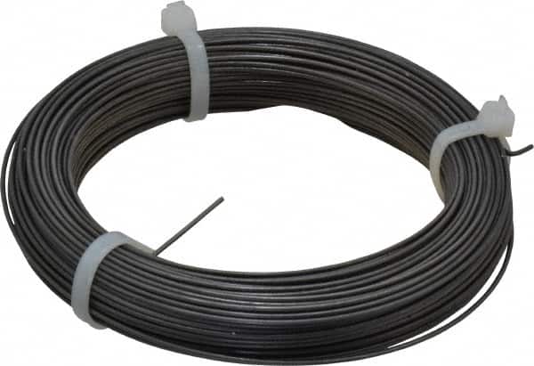 Value Collection - 23 Gage, 0.051 Inch Diameter x 144 Ft. Long, High Carbon Steel, Tempered Music Wire Coil - ASTM A228, 1 Lb. Shipping Weight - Benchmark Tooling