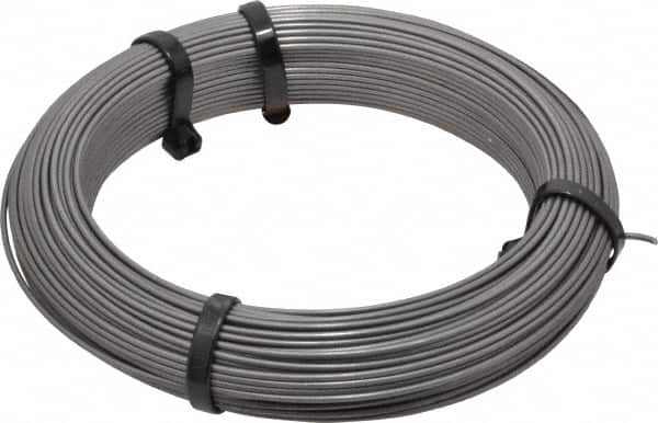Value Collection - 24 Gage, 0.055 Inch Diameter x 124 Ft. Long, High Carbon Steel, Tempered Music Wire Coil - ASTM A228, 1 Lb. Shipping Weight - Benchmark Tooling