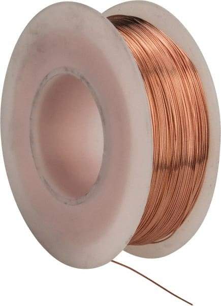 Made in USA - 28 Gage, 0.0126" Diameter x 498' Long, Bare, Copper Bus Bar Wire - Pure Copper (ASTM B3) - Benchmark Tooling