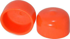 Caplugs - 7/8" ID, Stretchable Cap - 1/2" Long, Vinyl, Orange - Benchmark Tooling