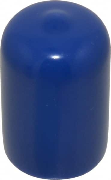 Caplugs - 5/8" ID, Stretchable Cap - 1" Long, Vinyl, Blue - Benchmark Tooling