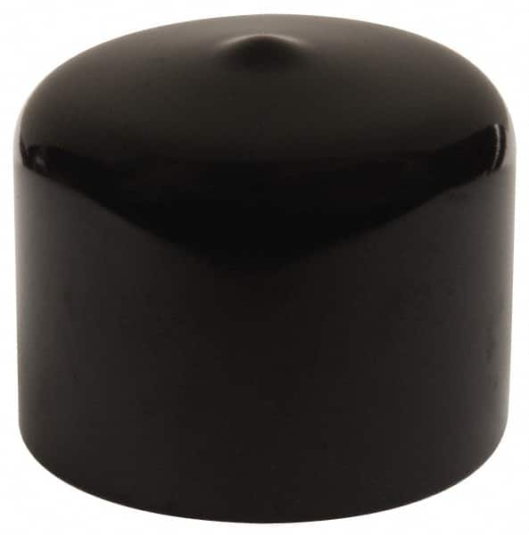 Caplugs - 1-3/8" ID, Stretchable Cap - 1" Long, Vinyl, Black - Benchmark Tooling
