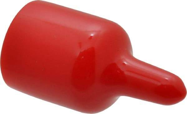 Caplugs - 5/8" ID, Pull-Tab Cap - Vinyl, Red - Benchmark Tooling