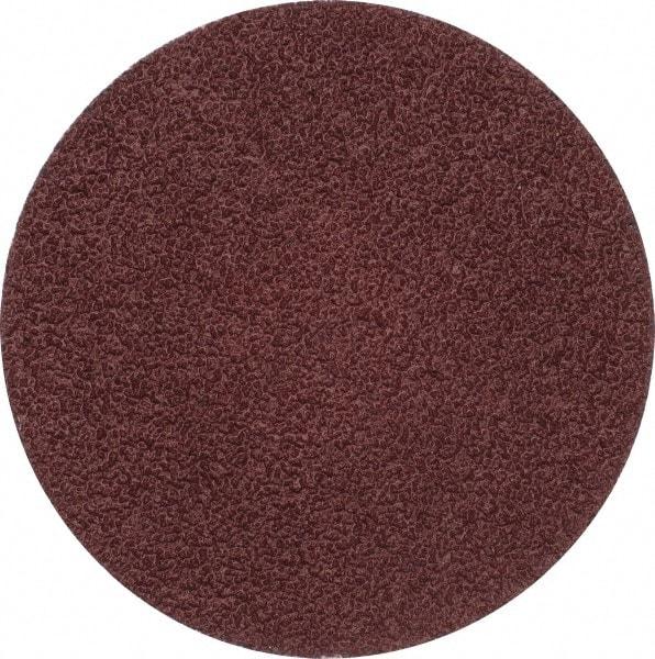 Merit Abrasives - 3" Disc Diam, 40 Grit, Aluminum Oxide Quick Change Disc - Type P Attaching System, Coated, Brown, 20,000 RPM, ALO Series - Benchmark Tooling