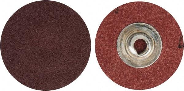 Merit Abrasives - 1-1/2" Disc Diam, 120 Grit, Aluminum Oxide Quick Change Disc - Type S Attaching System, Coated, Brown, 30,000 RPM, ALO Series - Benchmark Tooling