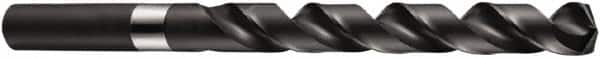 DORMER - 8.6mm 135° High Speed Steel Jobber Drill - Oxide Finish, Right Hand Cut, Spiral Flute, Straight Shank, 125mm OAL, Split Point - Benchmark Tooling
