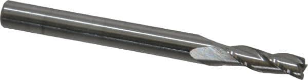 SGS - 5/32", 1/2" LOC, 3/16" Shank Diam, 2" OAL, 3 Flute, Solid Carbide Square End Mill - Single End, Uncoated, Spiral Flute, 30° Helix, Centercutting, Right Hand Cut, Right Hand Flute, Series 5 - Benchmark Tooling