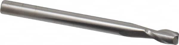 SGS - 1/8", 1/4" LOC, 1/8" Shank Diam, 1-1/2" OAL, 2 Flute, Solid Carbide Square End Mill - Single End, Uncoated, Spiral Flute, 30° Helix, Centercutting, Right Hand Cut, Right Hand Flute, Series 17 - Benchmark Tooling